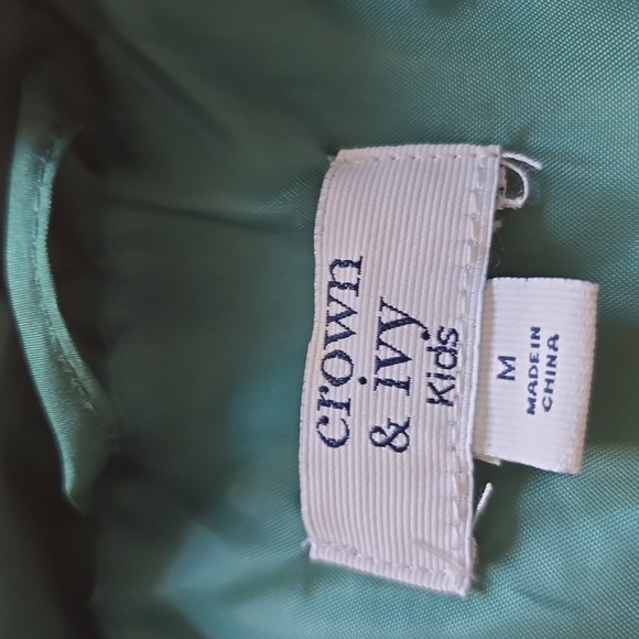 Crown & Ivory Quilted Vest | Forest Green | Diamond Stitch | Boys Size M - Picture 7 of 11